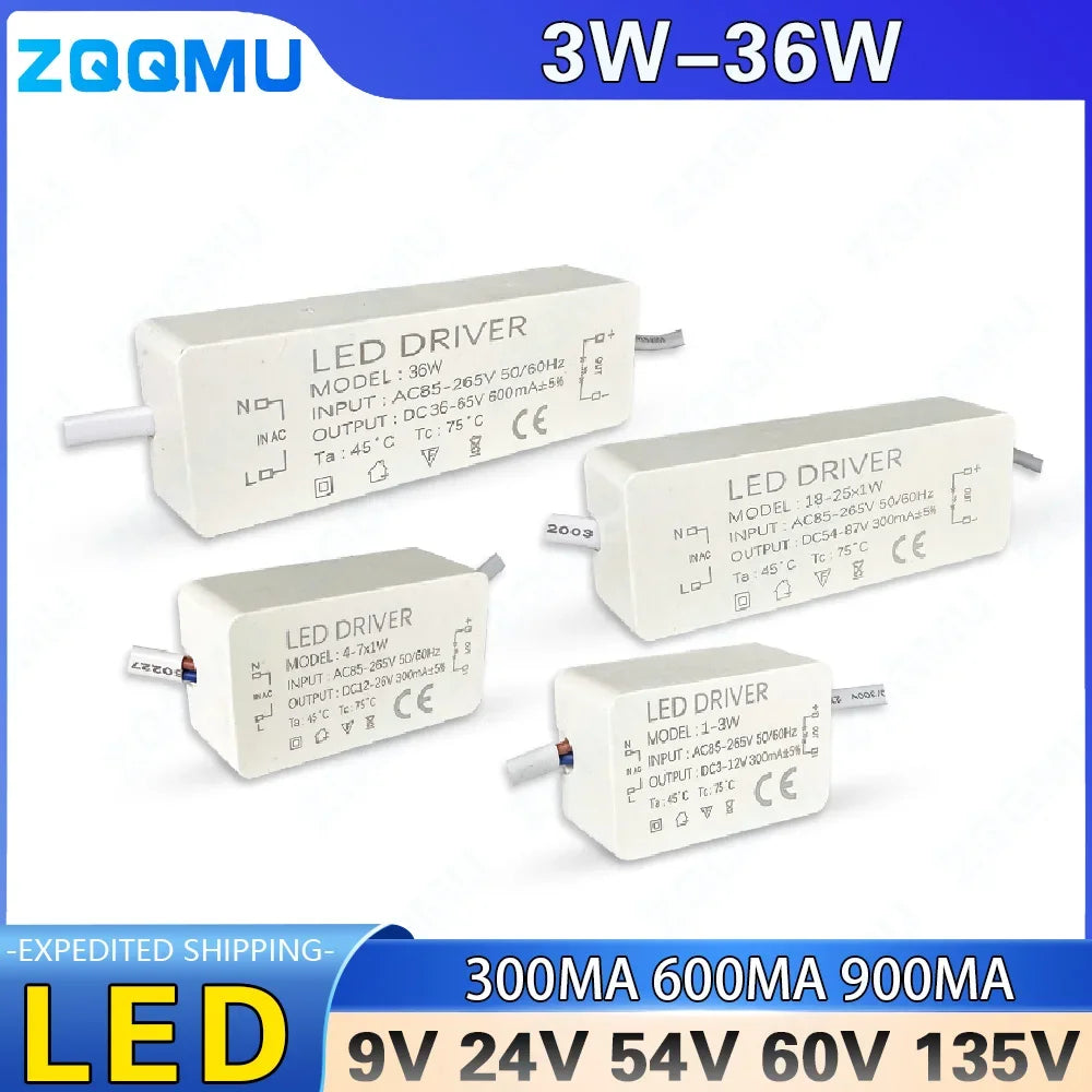 transformateur led blanc moderne adhésif 12w 20w 30w câble connecteurs protection courts circuits