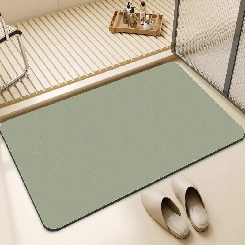 tapis bain résistant rides gris bleu vert moderne sans motif 40x60cm 50x80cm