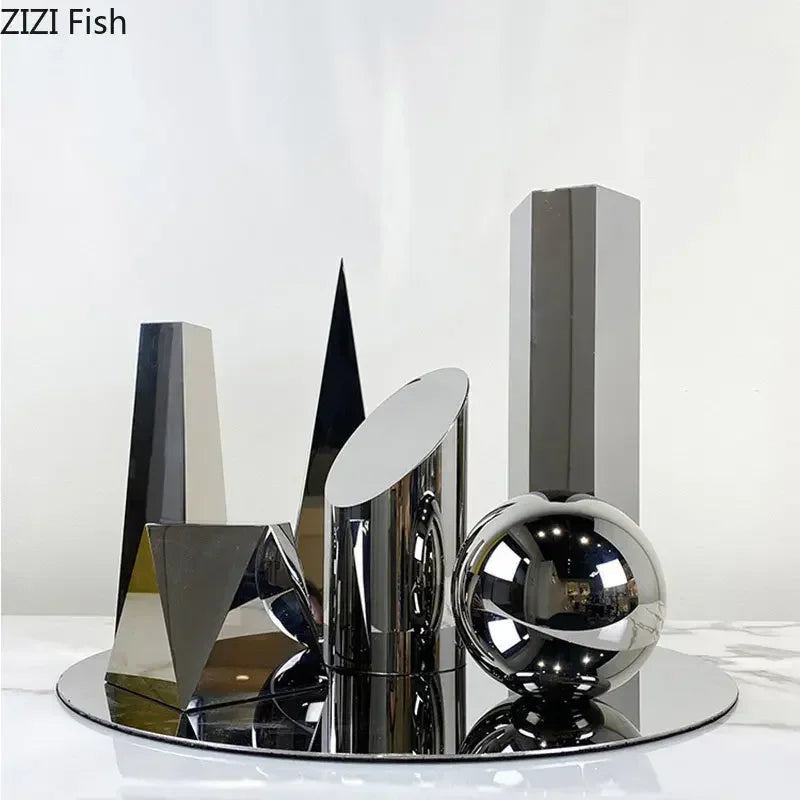 décoration moderne géométrique cristal transparent argent noir doré blanc minimaliste contemporain chambre
