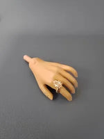 Bague miniature poupée 1/6 pierres précieuses boîte rangement décorative rouge