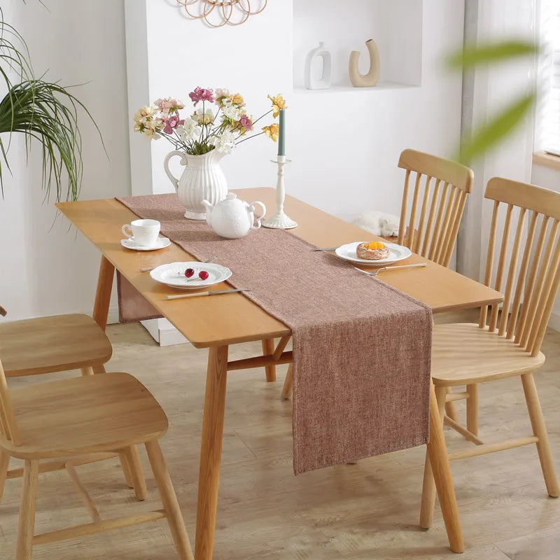 table ferme toile jute tissage rustique beige clair tissu coton classique clips métalliques usage