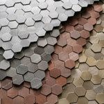 carreaux hexagonaux métal brossé adhésifs modernes gris bronze cuivre doré salle bain chambre