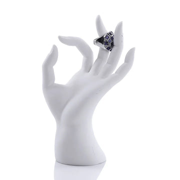 présentoir bijoux mannequin main résine support collier boucles oreilles bracelet bague décoration magasin blanc
