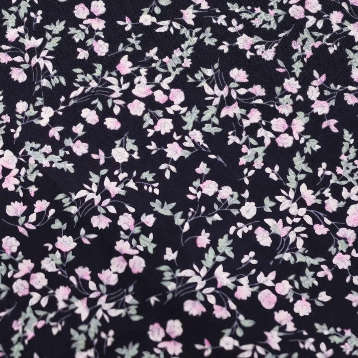 tissu coton popeline imprimé fleurs vintage motif floral couture décoration maison bricolage