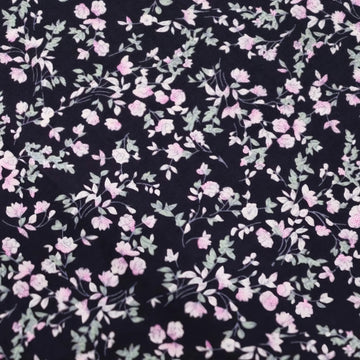 tissu coton popeline imprimé fleurs vintage motif floral couture décoration maison bricolage