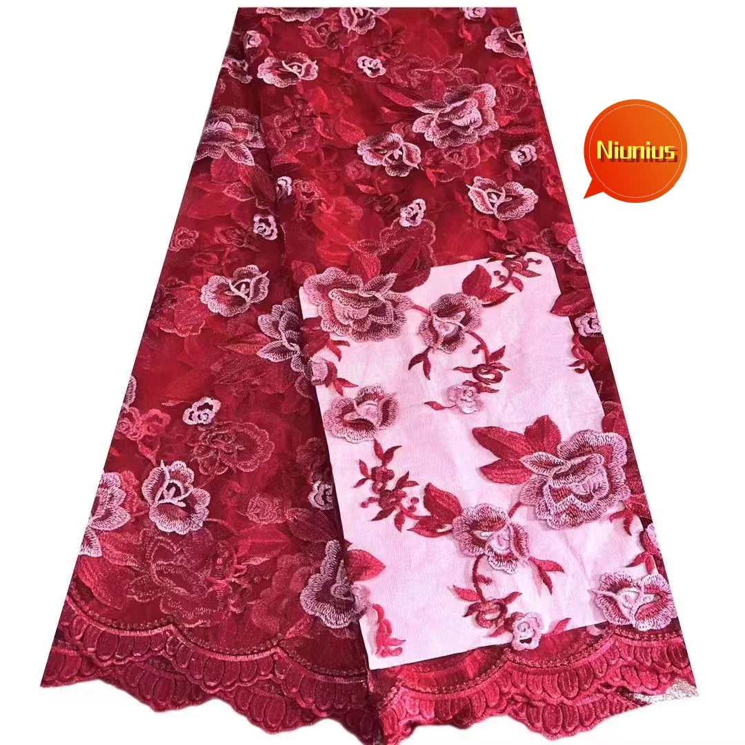 tissu tulle brodé fleurs rouge rose violet transparent occasion importante robe soirée cérémonie