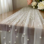 nappe transparente tulle blanche mariage élégante romantique décoration table festive événement