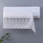 couverture climatiseur moderne dentelle brodée fleurs blanc translucide anti poussière chambre coucher