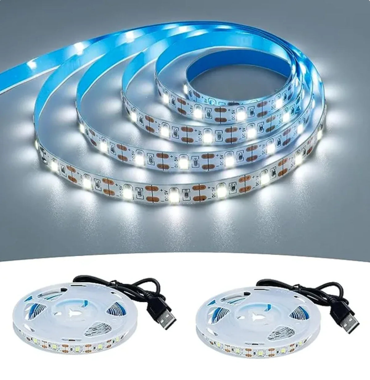 ruban led flexible blanc bleu moderne adhésif 5v 249 2000 lumens 50000 heures