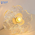 lampe moderne transparente acier poli texture striée élégante dorée 3000k 4000k 6000k