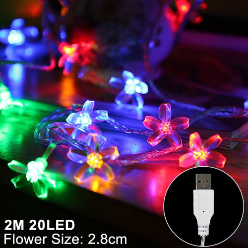 guirlande lumineuse flocons neige multicolore moderne décoration noël blanc vert bleu rouge 3m led