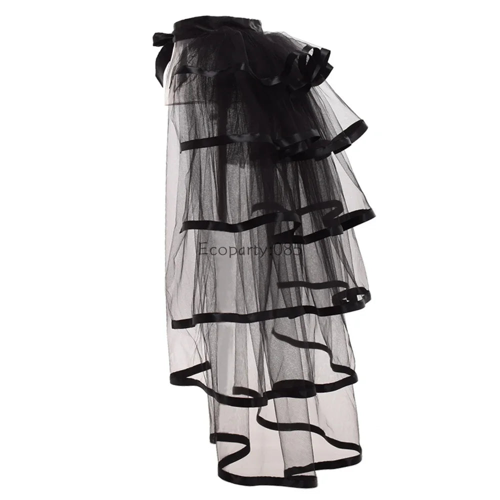 jupe tulle rouge blanche noire marron transparente rubans vintage mousseline cocktail femme