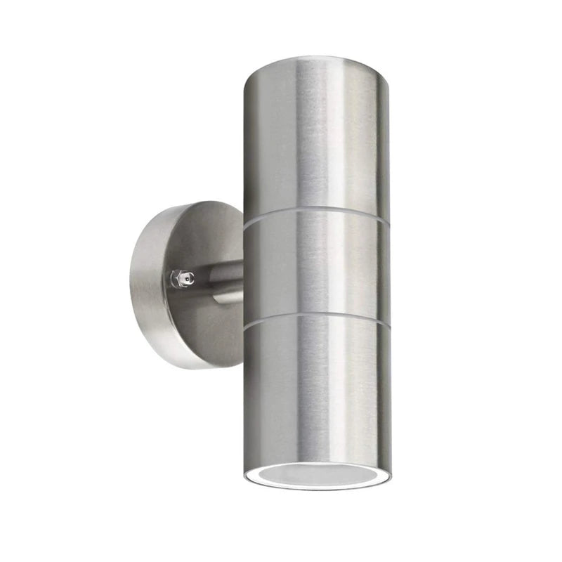Applique murale LED moderne argentée noire éclairage extérieur verre trempé ip65 gu10