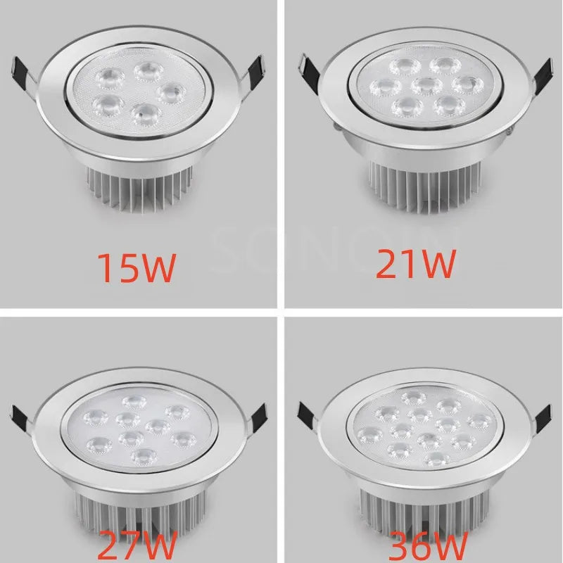 spot led encastrable aluminium argenté moderne éclairage intérieur cuisine salon salon chambre moderne