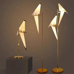 lampe poser or blanc origami moderne interrupteur tactile 10w led 249 2000lm