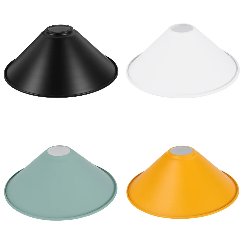 abat jour moderne fer noir blanc vert clair orange tringle ampoule fixe suspension