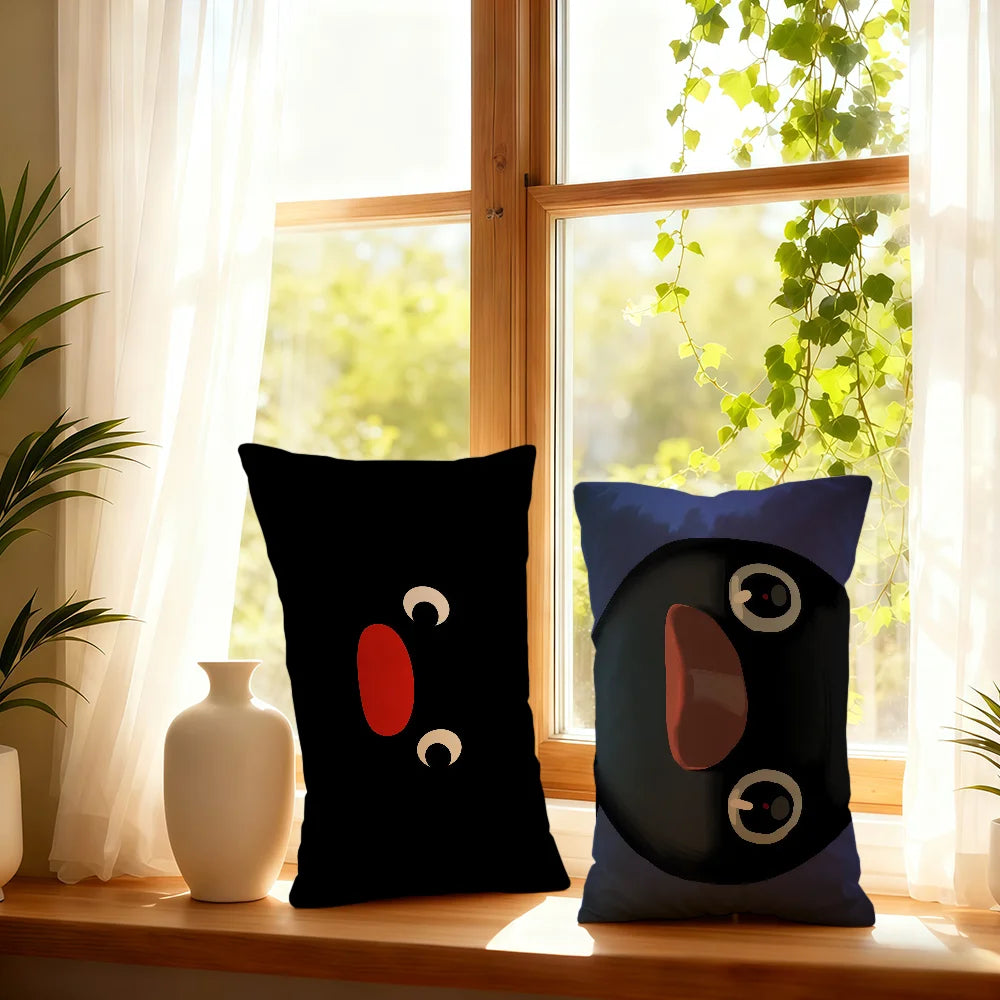 housse coussin pingouin dessin animé double face polyester 30x50cm 40x60cm 48x74cm 50x70cm chambre canapé