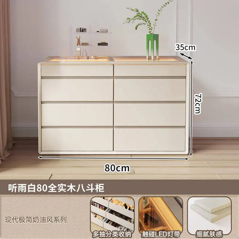 armoire bijoux moderne bois blanc lisse compartiments tiroirs maison 80x35x72cm