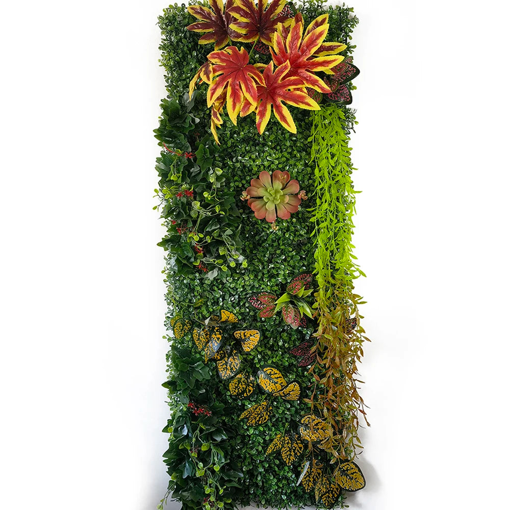panneau mural pelouse artificielle plante décorative jardin intérieur extérieur décoration murale fleurs vertes artificielles