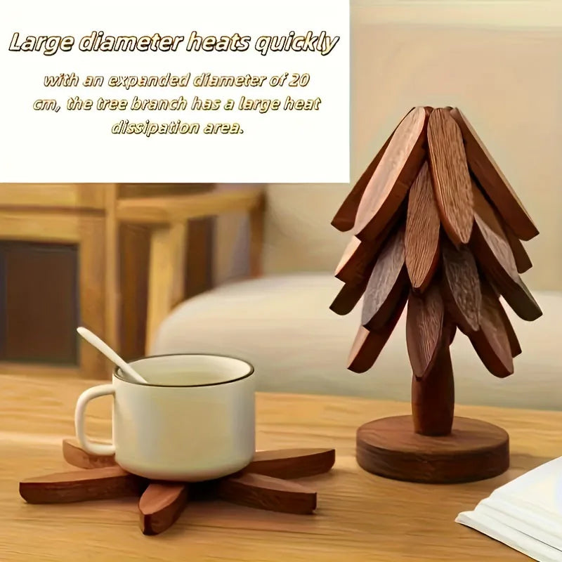 support tasse arbre branches feuilles moderne respectueux environnement tasses bols