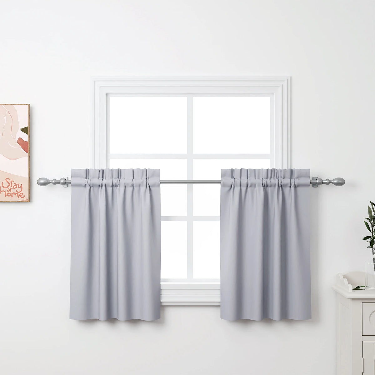 rideaux vert pastel moderne 100% polyester opaques 40x60cm 76x60cm 76x92cm 106x91cm 132x46cm