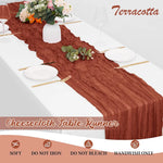 table chemin rouge bordeaux boho rustique semi transparente maison décor festive anniversaire mariage