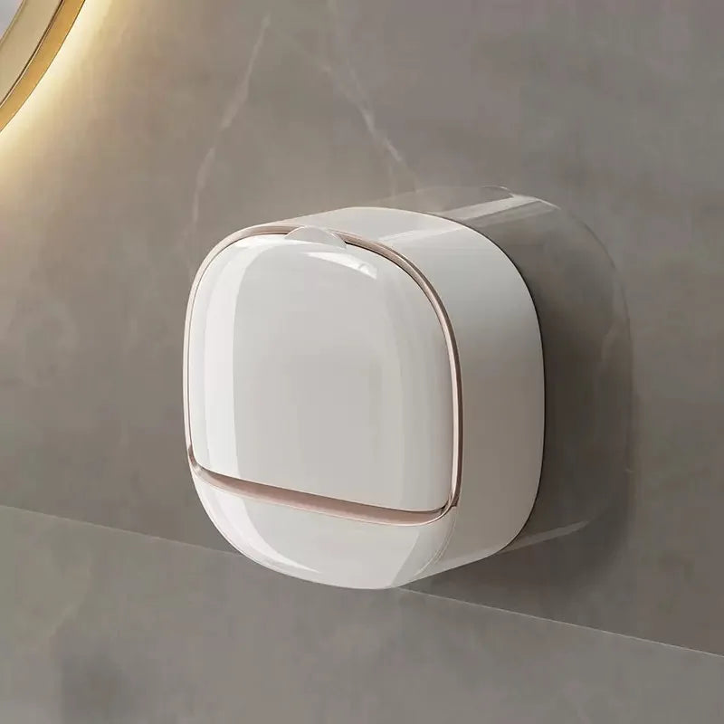 distributeur savon moderne adhésif blanc or rond brillant grille tailles différents savons