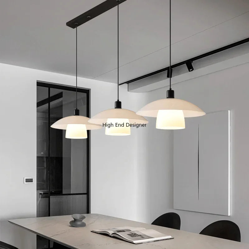 lampe suspendue moderne blanc noir mat pendentif cordon 90 260V 249 2000 lumens certification