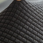 housse coussin imperméable polyester 45x45cm plaid carré moderne vert menthe gris blanc