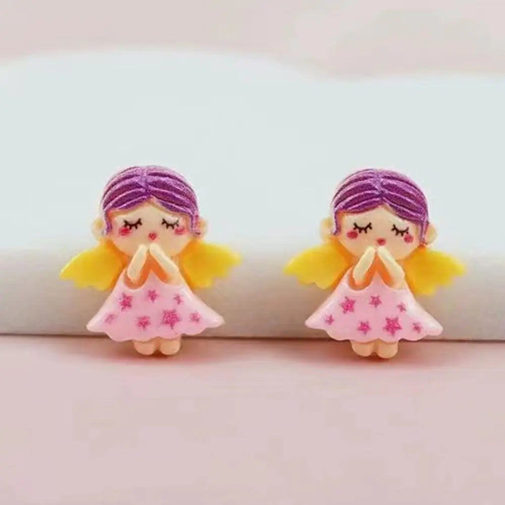 bijoux fantaisie enfantins pierres précieuses robes étoiles ailes cheveux stylisés multicolores opaques 20mm