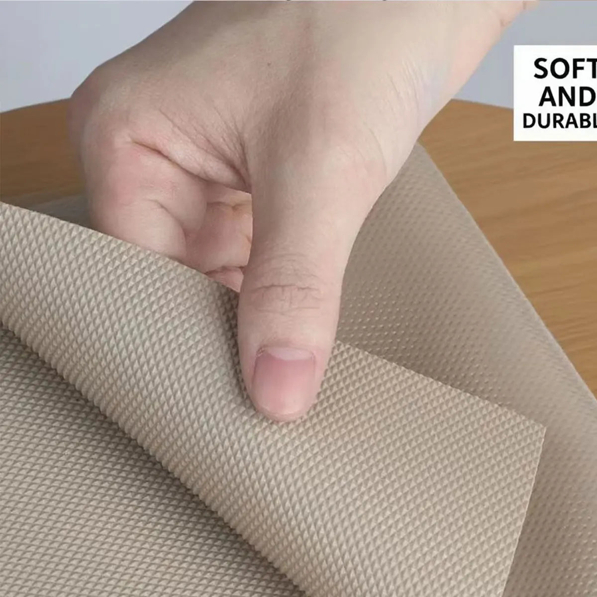 tapis sol beige diamants moderne eva antidérapant decoupable nettoyable resistant poussiere oil humidite