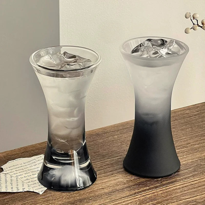 verre boisson moderne 150ml transparent effet ombré gris minimaliste occasion noël valentin mariage