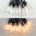 guirlande lumineuse extérieure led noir ampoules transparentes forme bouteille vintage industrielle