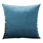 housse coussin carrée velours uni canapé salon décoration maison 45x45cm