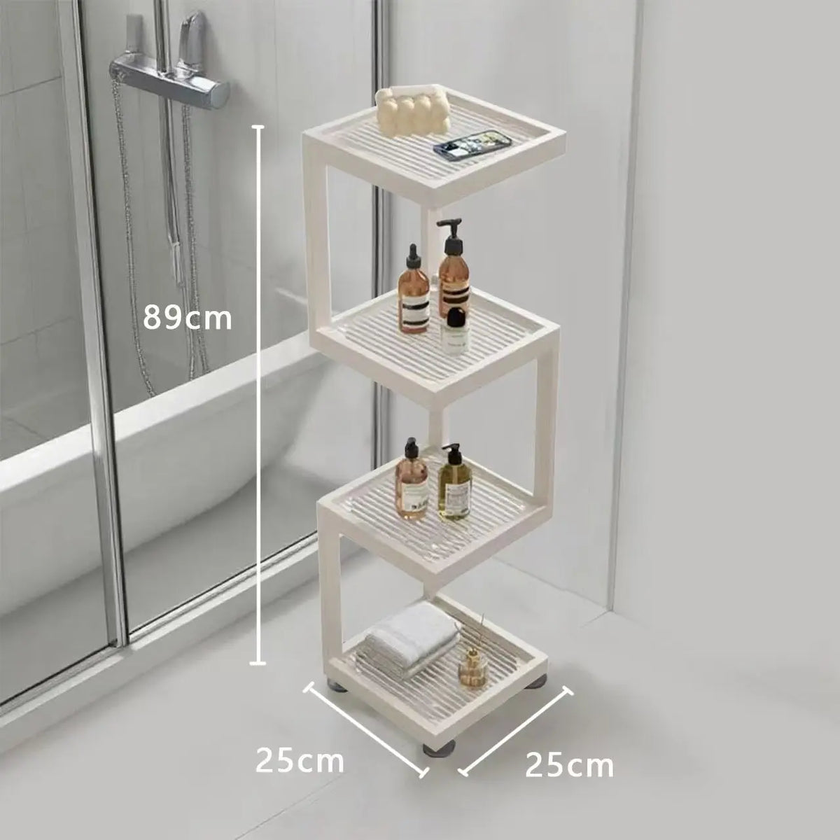 étagère mobile.storage rack blanc noir moderne roulettes serviettes parfums