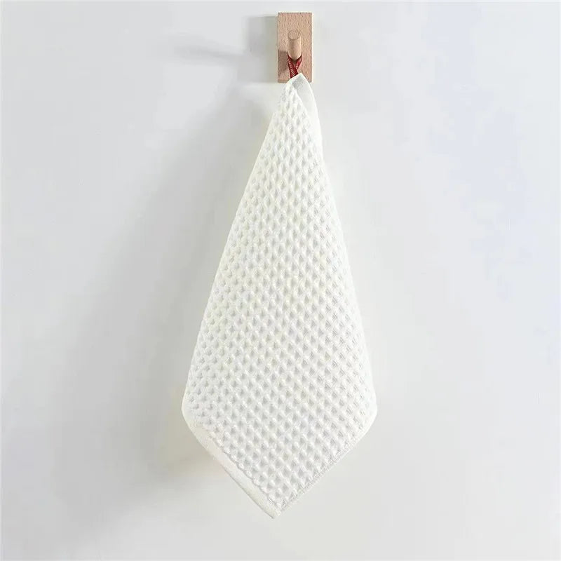 serviette face coton rapide absorption 30x30cm blanc rose jaune moderne crochets étiquette cotton