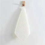 serviette face coton rapide absorption 30x30cm blanc rose jaune moderne crochets étiquette cotton