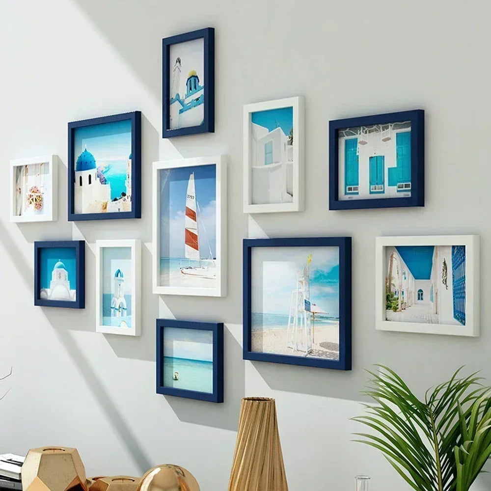 cadres photo modernes verriers blanc noir jaune rose lisses brillants divers motifs illustrations enfants