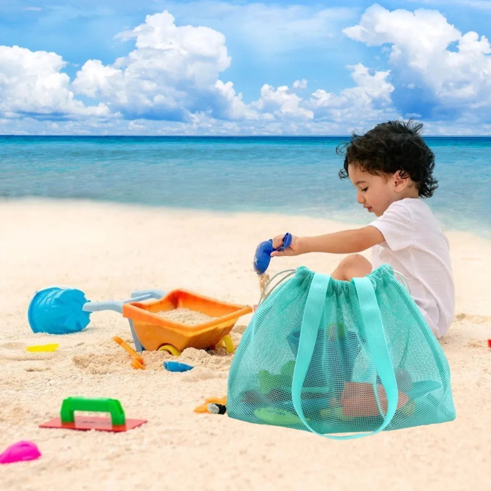 sac rangement polyestère pliable transparent voyage plage organisation jouets salle bain