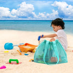 sac rangement polyestère pliable transparent voyage plage organisation jouets salle bain