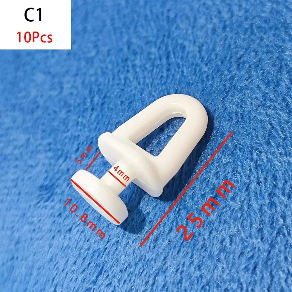 rouleaux rideaux blancs anneaux métalliques modernes quincailleries fixations poulies tringles curseurs roues mat inoxydables