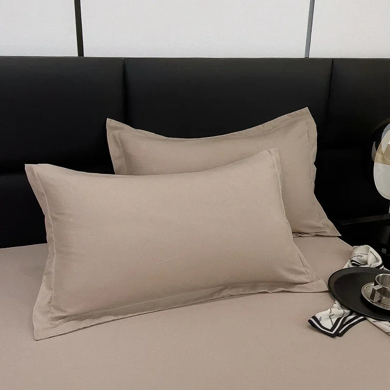 taies d'oreiller coton polyester 48x74cm solides couleurs unies literie moderne maison