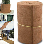 tapis fibre coco marron clair rustique sol jardin texture naturelle non uniforme