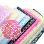 tissu polyester poisson violet blanc bleu clair noir rose jaune clair moderne 50x160cm