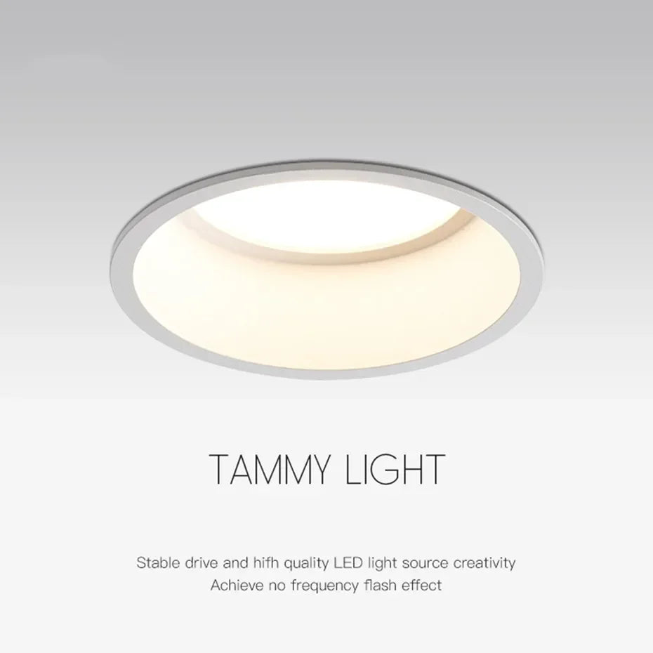 spots led 15w 12w 7w 5w antiéblouissement angle 60 degrés blanc moderne minimaliste