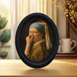 décoration murale classique cadre noir peinture reproduit ancien chambre erotique miniature