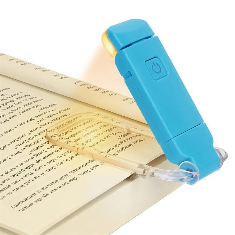 lampe lecture pliable transparente moderne rechargeable usb blanc clips fixe nocturne portable