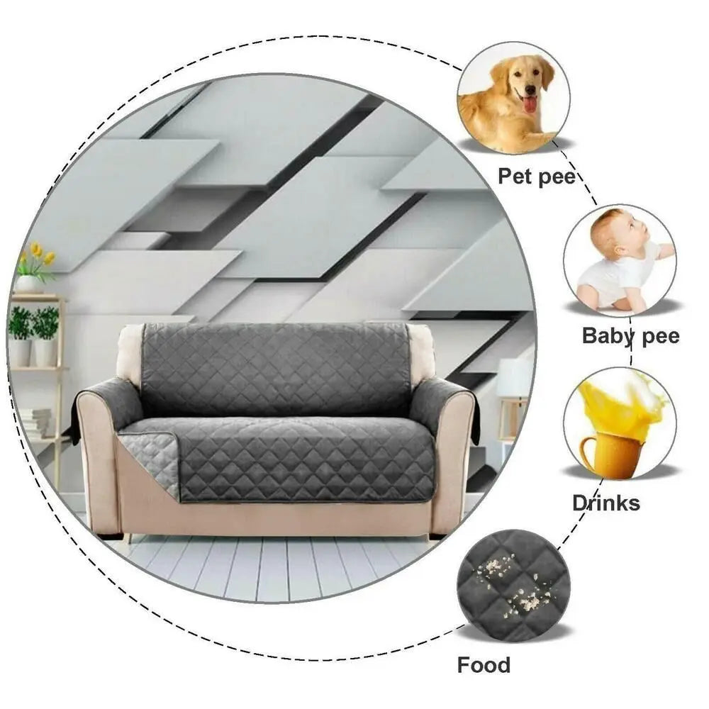 housse canapé marron foncé quiltée moderne places imperméable polyestère