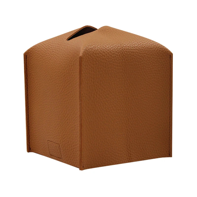 boîte mouchoirs simili cuir moderne blanc bleu rose marron minimaliste