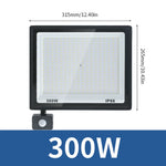 projecteur led extérieur noir capteur mouvement étanche aluminium mur jardin sécurité